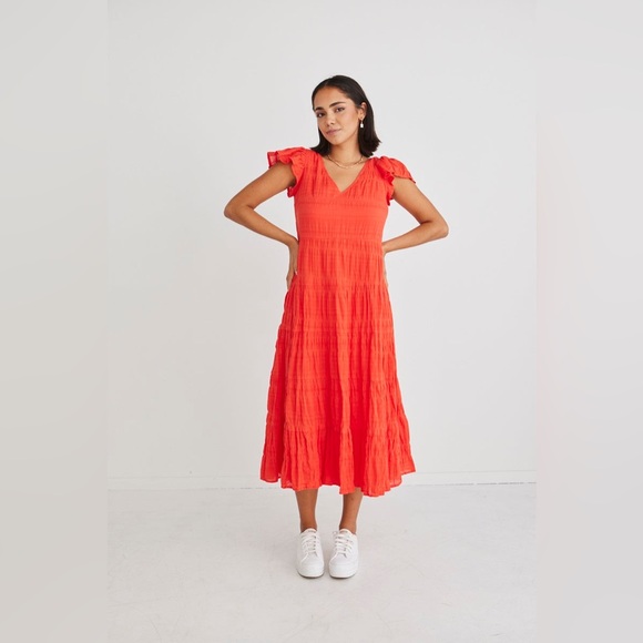 Ivy + Jack | Marley Sunset Cotton Sleeveless Tiered Maxi, Size 8/S - Picture 1 of 9